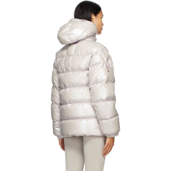 Moncler Shimmering Silver Puffer Coat - Picture 3 of 11
